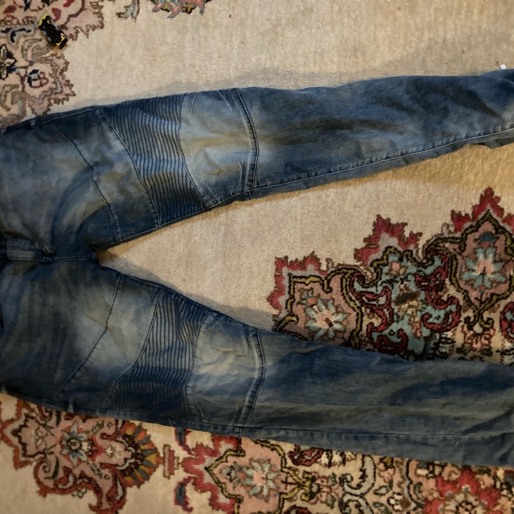 True Religion Distressed Blue Skinny Jeans